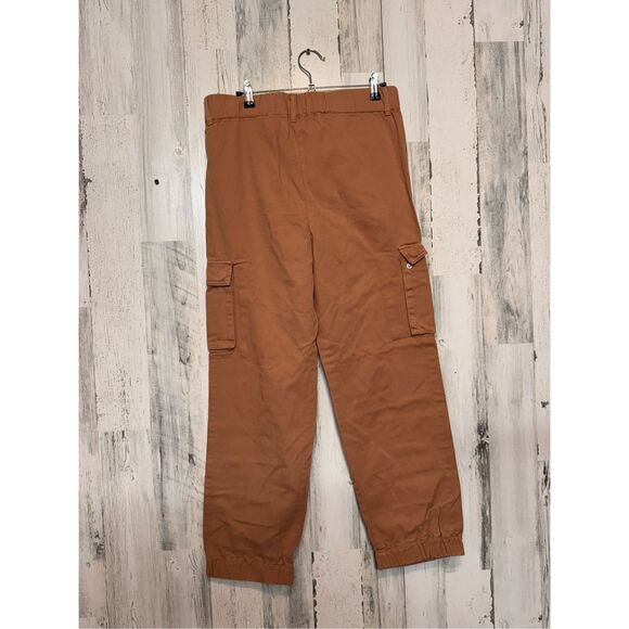 Forever 21 Brown Distressed Cargo Pants Women’s Size L Jogger Style Pockets - Picture 12 of 12